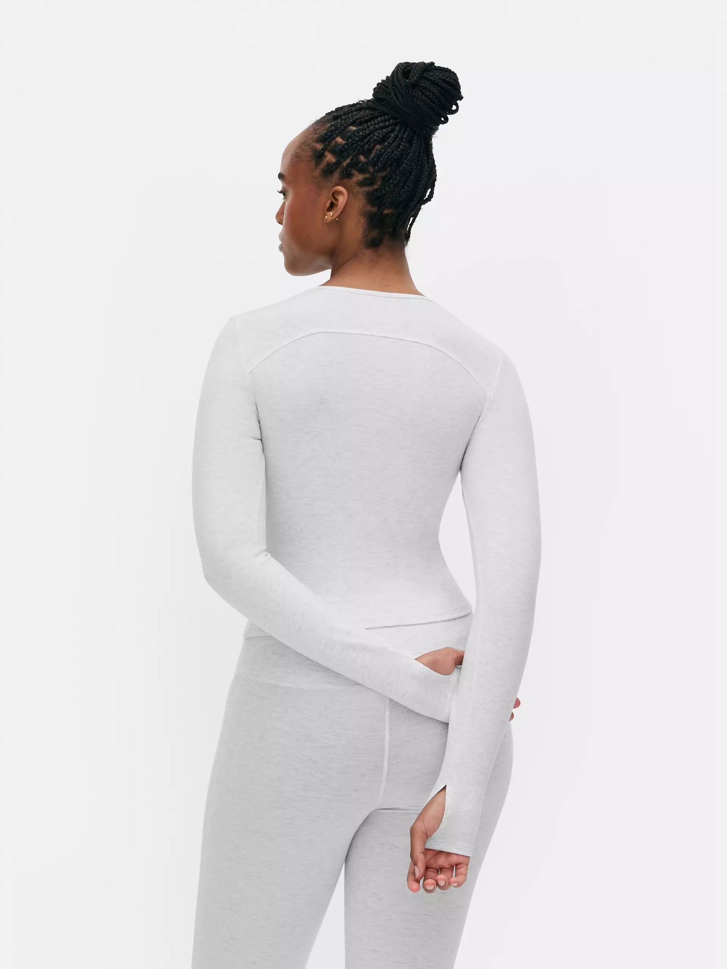 V-neck top and Flared pants set