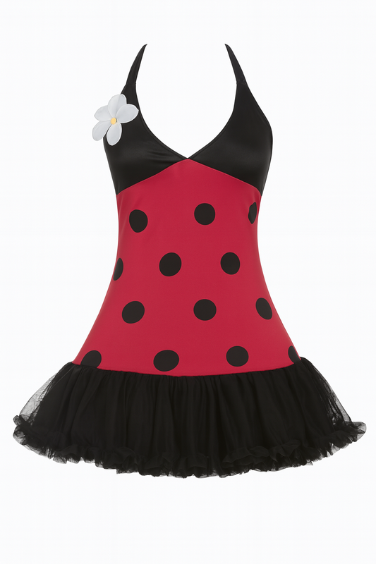Polka Dot Ladybug Skirt Set