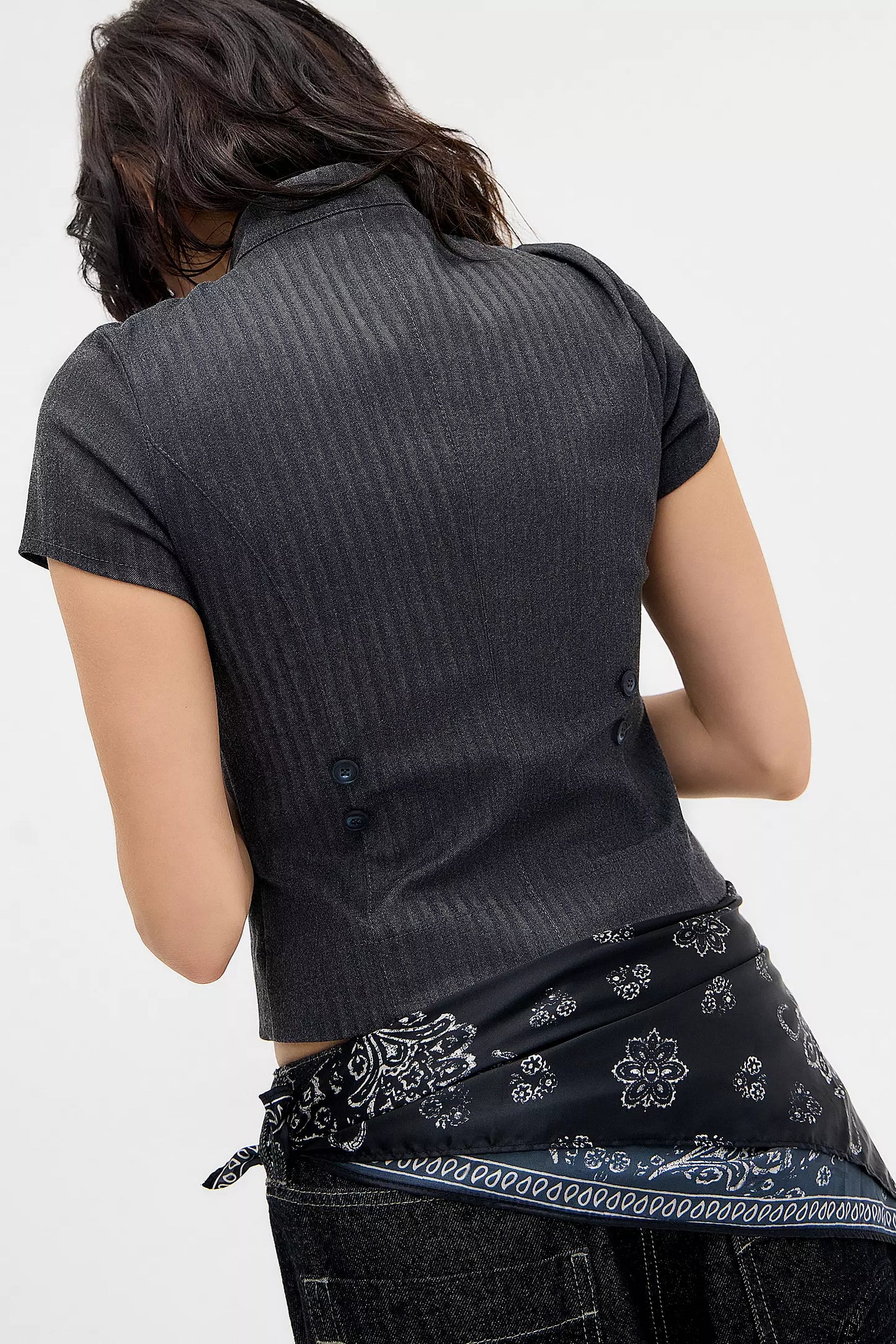 Silence+Noise Double Button Top